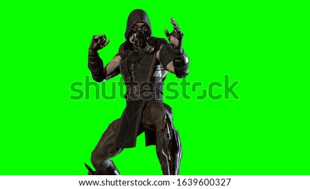 futuristic Ninja in 3d render