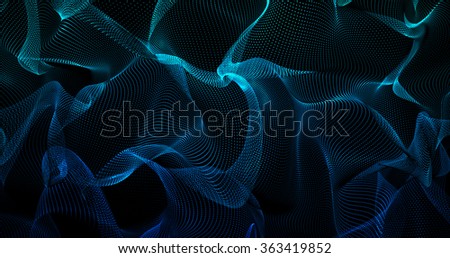 Futuristic Particles Wave Abstract Background - Creative Design Element.
