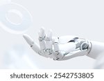 A futuristic robotic hand, showcasing advanced technology. This robotic hand symbolizes innovation in future robotics, emphasizing the blend of technology and design in modern robotics.