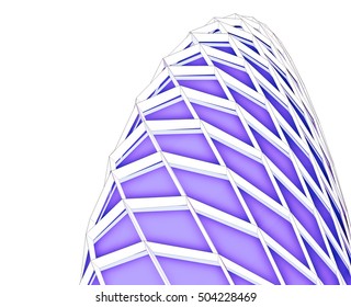 futuristic skyscraper tower architectural background 3d illustration