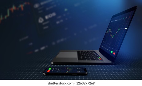 Laptop and trading chart Images, Stock Photos & Vectors | Shutterstock