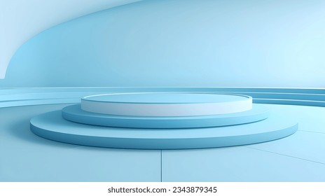 Futuristic Studio Background in light blue Colors. Elegant Room for Product Presentation
 - Powered by Shutterstock - Get 15% off with code: PIKWIZARD15