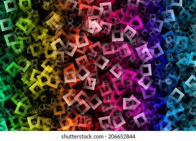 futuristic technology background design with square objects