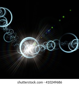 futuristic technology circle background design with light and space for your text