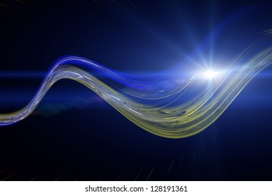 futuristic technology wave background design with lights