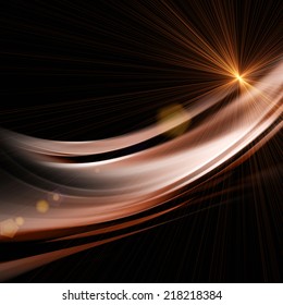 futuristic technology wave background design with lights