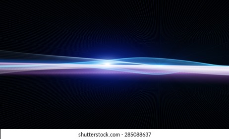 futuristic technology wave background design with lights
