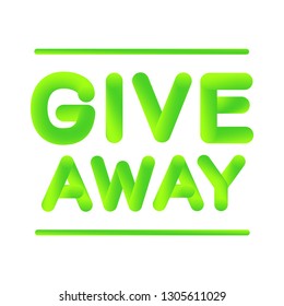 Futuristic UFO Green 3D effect rainbow Giveaway post for social network promotion