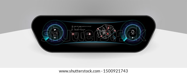 Futuristic user interface.\
HUD UI. Abstract virtual graphic touch user interface. Car service\
in the style of HUD. Virtual graphical interface Ui HUD\
Autoscann.