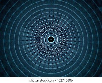 Futuristic virtual circle technology background, Fiber virtual optic cables, fibre connection, telecomunications concept, digitally generated image.