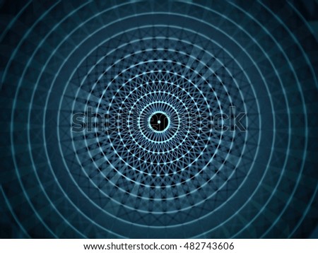 Futuristic virtual circle technology background, Fiber virtual optic cables, fibre connection, telecomunications concept, digitally generated image.