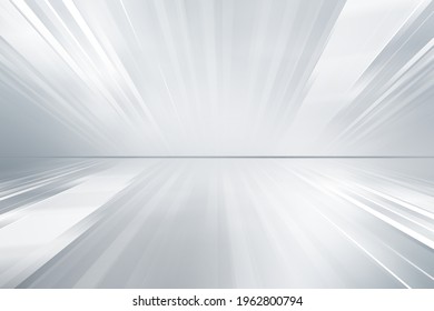 Futuristic white perspective lines on grey backgound