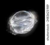 Fx Wind Energy Ball Effect glowing against a black background