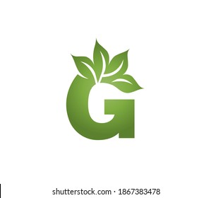 G Nature Leaf Alphabet Logo Design Stock Illustration 1867383478 