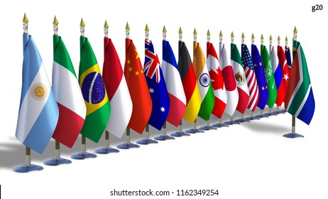 G20 South Africa Flag Isolated Silk Stock Illustration 1162349254 ...