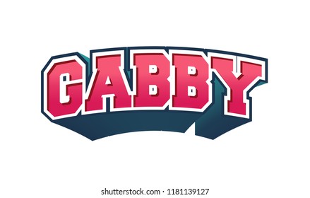 Gabby Popular Nick Name Arround World Stock Illustration 1181139127 ...