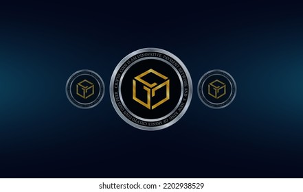 Gala Virtual Currency Logo Images. 3d Illustration