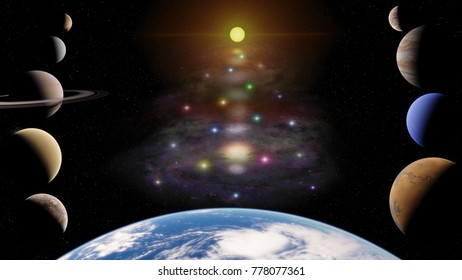 Galactic New Year. Elements of this image furnished by NASA.