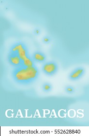 Galapagos Islands Map.