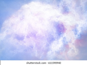 Galaxy Abstract Background In Cold Pastel Tones