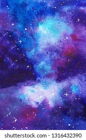 Galaxy Violet Clouds Background Illustration Stock Illustration ...