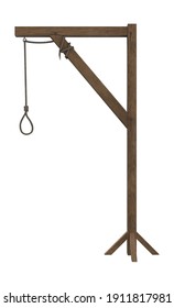 Gallows Pole 3D Illustration On White Background