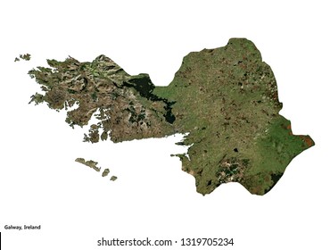 Galway, Ireland Map (3D Illustration)