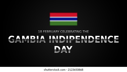 Gambia Independence Day Wishes Illustration Stock Illustration 2123650868