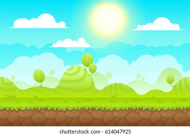 Game Background Made Seamless Endless Elements Stock Illustration 