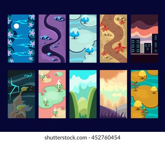 Game Background Vector Seamless Set Stock Vector (Royalty Free) 288145847