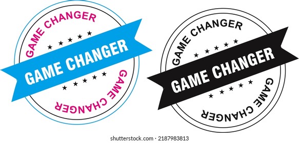 Game Changer Seal Stamp Icon Sign. Game Changer  Round Ribbon Sticker For Products Or Idea Promotion And Marketing.