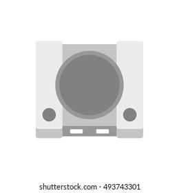 Game console icon in flat style isolated on white background. Play symbol  illustration