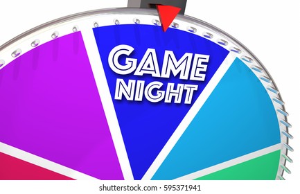 Game Night Show Wheel Spinning Fun Playing 3d Illustration