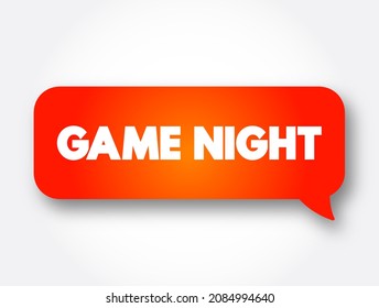 Game Night Text Message Bubble, Concept Background