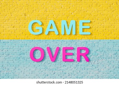 Game Over. Defeated In A Computer Or Board Game. Lost A Game Or Lost Lives In Virtual Game. 3D Illustration