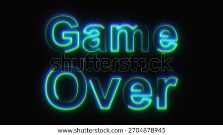 Game Over text. Computer generated 3d render. 3D Illustration