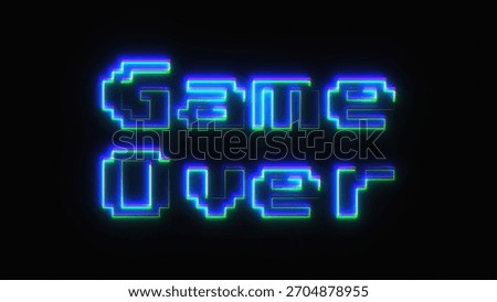 Game Over text. Computer generated 3d render. 3D Illustration