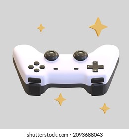 Game Pad Controller Joystick Icon Entertainment 3d Render Illustration