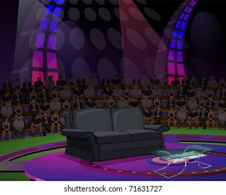 Game Show Background View With Audiences