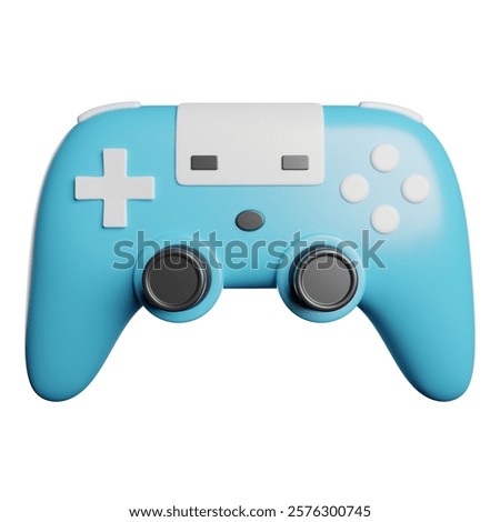 Gamepad Controller Joystik 3D Rendering Icon Illustration