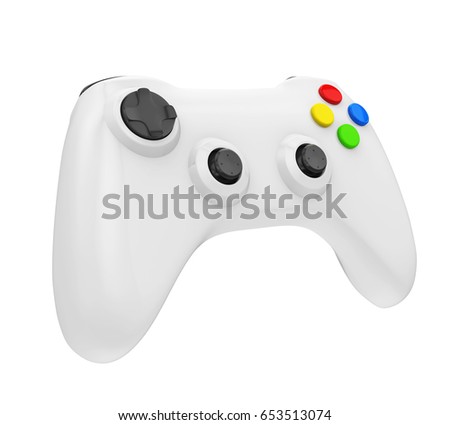 Gamepad Joystick Isolated. 3D rendering