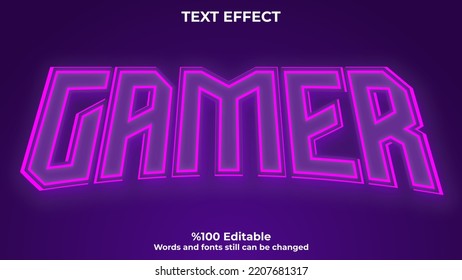 Gamer Editable 3D Text Effect