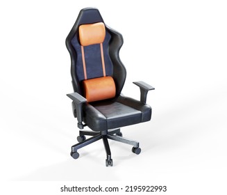 Gaming Chair Isolated. 3D Rendering