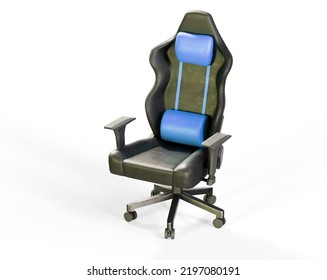 Gaming Chair Isolated. 3D Rendering