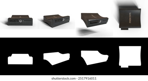 Gaming console with alpha mask and 4 different possitionss - gaming console with ultra high resolution render - Powered by Shutterstock