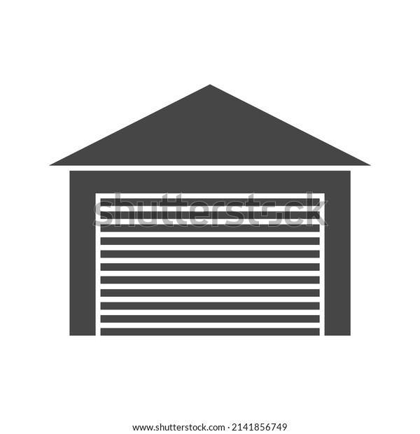 Garage icon isolated
on white background
