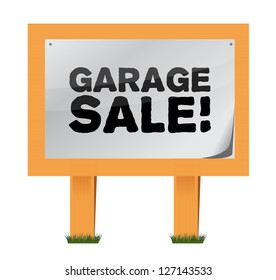 garage sale sign illustration design over a white background