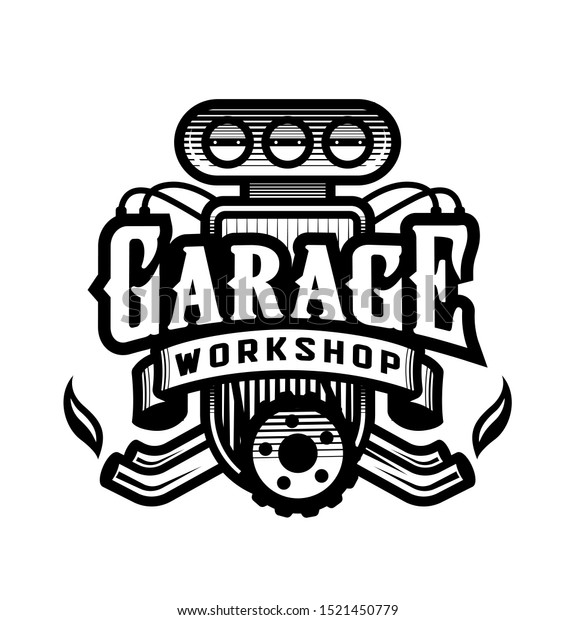 Garage, workshop car logo\
emblem