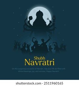 Garba Night poster for Navratri Dussehra festival of India.illustration design of peoples playing Dandiya dance. - Powered by Shutterstock