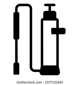 Garden Sprayer - Icon, Illustration On White Background, Glyph Style